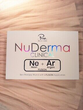 NuDerma Clinical Skin Therapy Machine - 6 Fusion Neon + Argon Wands - Sealed